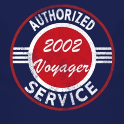 Authorized Service 2002 Grand Voyager Distressed Look Dark T Shirt