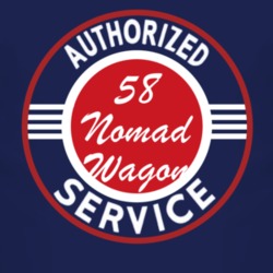 Authorized Service 1958 Chevy Nomad Wagon Dark T Shirt