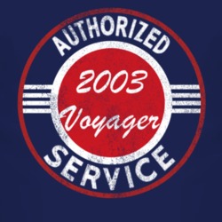 Authorized Service 2003 Grand Voyager Distressed Look Dark T Shirt