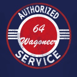 Authorized Service 1964 SJ Wagoneer Distressed Look Dark T Shirt