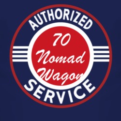 Authorized Service 1970 Chevy Nomad Wagon Dark T Shirt
