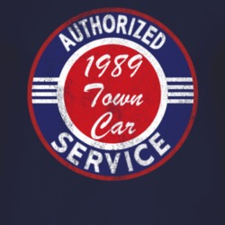 Authorized Service 1989 Lincoln Town Car Distressed Look Dark T Shirt