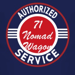 Authorized Service 1971 Chevy Nomad Wagon Dark T Shirt