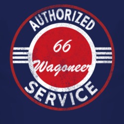 Authorized Service 1966 SJ Wagoneer Distressed Look Dark T Shirt