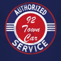 Authorized Service 1992 Lincoln Town Car Distressed Look Dark T Shirt