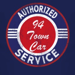 Authorized Service 1994 Lincoln Town Car Distressed Look Dark T Shirt