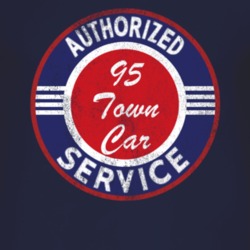 Authorized Service 1995 Lincoln Town Car Distressed Look Dark T Shirt