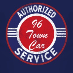 Authorized Service 1996 Lincoln Town Car Distressed Look Dark T Shirt