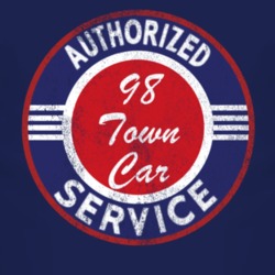 Authorized Service 1998 Lincoln Town Car Distressed Look Dark T Shirt