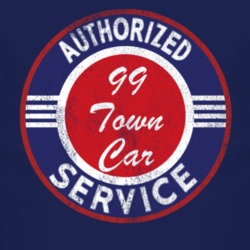 Authorized Service 1999 Lincoln Town Car Distressed Look Dark T Shirt