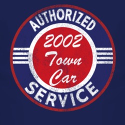 Authorized Service 2002 Lincoln Town Car Distressed Look Dark T Shirt