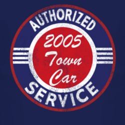 Authorized Service 2005 Lincoln Town Car Distressed Look Dark T Shirt