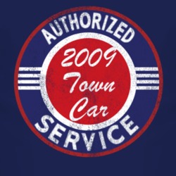 Authorized Service 2009 Lincoln Town Car Distressed Look Dark T Shirt