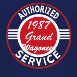 Authorized Service 1987 SJ?Jeep Grand Wagoneer Dark T Shirt