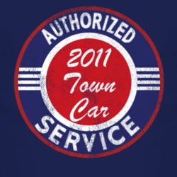 Authorized Service 2011 Lincoln Town Car Distressed Look Dark T Shirt