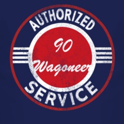 Authorized Service 1990 XJ Wagoneer Distressed Look Dark T Shirt