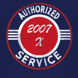 Authorized Service 2007 JK X Distressed Look Dark T Shirt