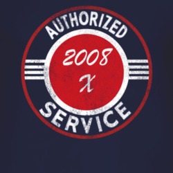 Authorized Service 2008 JK X Distressed Look Dark T Shirt