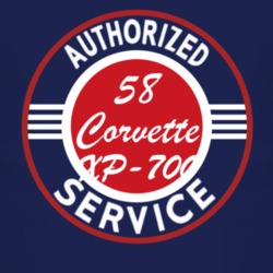 Authorized Service 1958 Chevy Corvette XP-700 Dark T Shirt