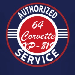 Authorized Service 1964 Chevy Corvette XP-819 Dark T Shirt
