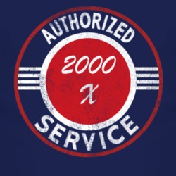 Authorized Service 2000 TJ X Distressed Look Dark T Shirt