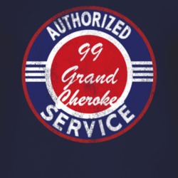 Authorized Service 1999 ZJ Grand Cherokee Distressed Look Dark T Shirt