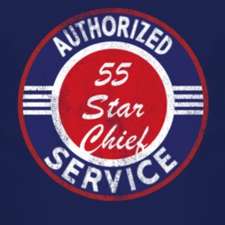 Authorized Service 1955 Pontiac Star Chief Distressed Look Dark T Shir