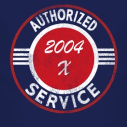 Authorized Service 2004 TJ X Distressed Look Dark T Shirt