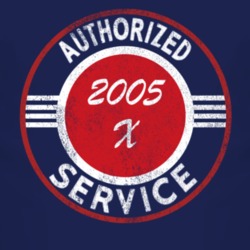 Authorized Service 2005 TJ X Distressed Look Dark T Shirt