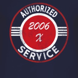 Authorized Service 2006 TJ X Distressed Look Dark T Shirt