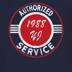 Authorized Service 1988 Wrangler YJ Distressed Look Dark T Shirt