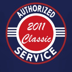 Authorized Service 2011 Chevy Classic Dark T Shirt