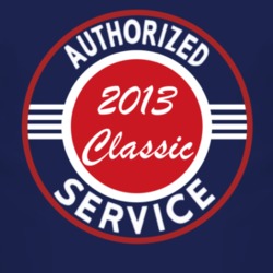 Authorized Service 2013 Chevy Classic Dark T Shirt