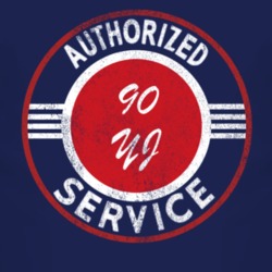 Authorized Service 1990 Wrangler YJ Distressed Look Dark T Shirt