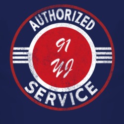 Authorized Service 1991 Wrangler YJ Distressed Look Dark T Shirt