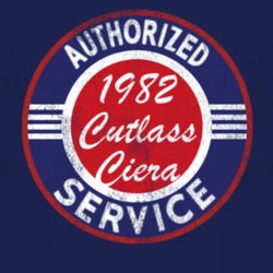 Authorized Service 1982 Oldsmobile Cutlass Ciera Distressed Look Dark 