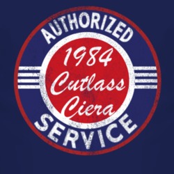 Authorized Service 1984 Oldsmobile Cutlass Ciera Distressed Look Dark 