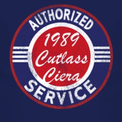 Authorized Service 1989 Oldsmobile Cutlass Ciera Distressed Look Dark 