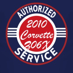 Authorized Service 2010 Chevy Corvette Z06X Dark T Shirt
