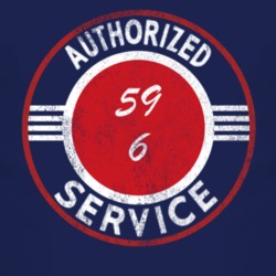 Authorized Service 1959 CJ 6 Distressed Look Dark T Shirt