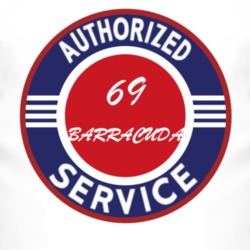 Authorized Service 1969 PLYMOUTH BARRACUDA T Shirt