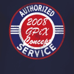 Authorized Service 2008 Chevy GPiX Concept Distressed Look Dark T Shir