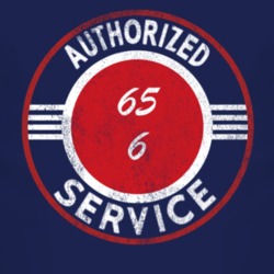 Authorized Service 1965 FJ 6 Distressed Look Dark T Shirt