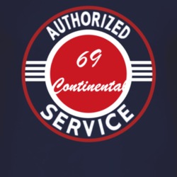 Authorized Service 1969 Lincoln Continental Dark T Shirt