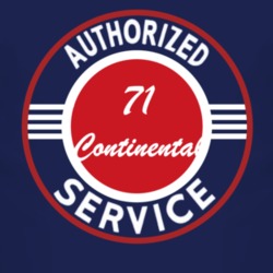 Authorized Service 1971 Lincoln Continental Dark T Shirt