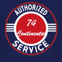 Authorized Service 1974 Lincoln Continental Dark T Shirt
