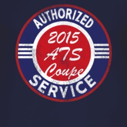 Authorized Service 2015 Cadillac ATS Coupe Distressed Look Dark T Shir