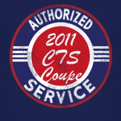Authorized Service 2011 Cadillac CTS Coupe Distressed Look Dark T Shir