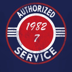 Authorized Service 1982 CJ 7 Distressed Look Dark T Shirt