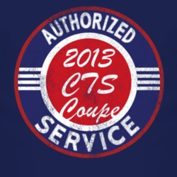 Authorized Service 2013 Cadillac CTS Coupe Distressed Look Dark T Shir